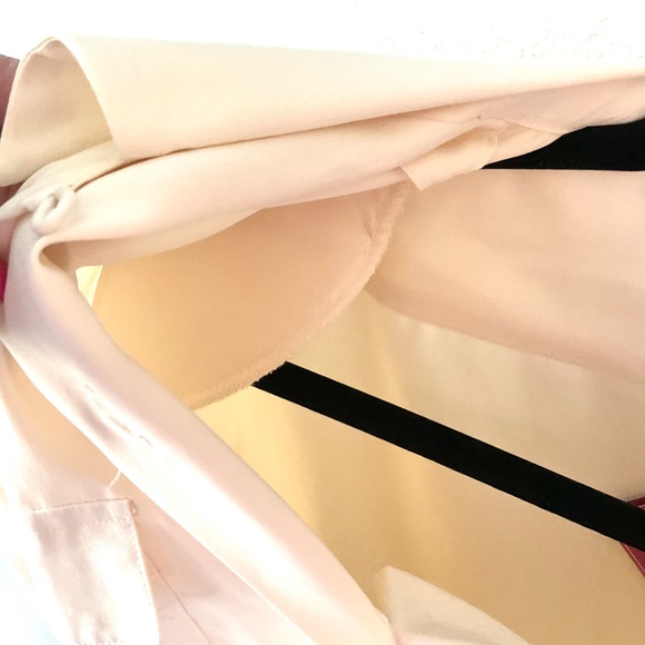 NWT VINTAGE 100% silk SIGNATURE SILKS CREAM SHORT SLEEVE OFFICE WORK SIZE LARGE - Picture 6 of 12